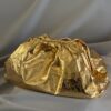 Bottega Veneta Metallic Leather Pouch Maxi Clutch