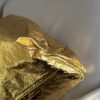 Bottega Veneta Metallic Leather Pouch Maxi Clutch