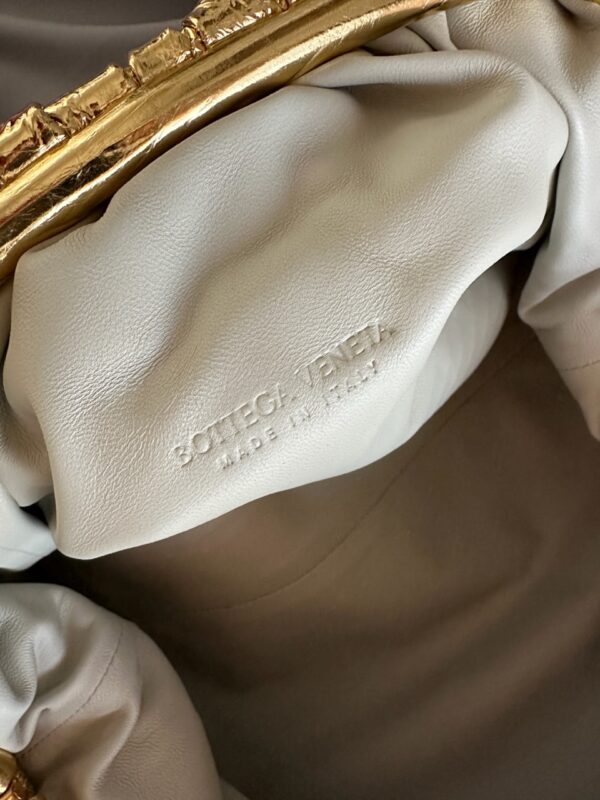 Bottega Veneta Metallic Leather Pouch Maxi Clutch