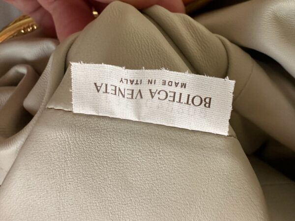 Bottega Veneta Metallic Leather Pouch Maxi Clutch