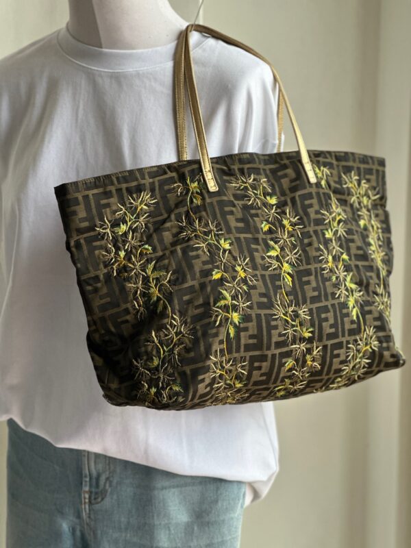 Fendi Vintage Monogram Zucca Roll Bag (2001)