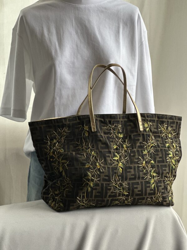 Fendi Vintage Monogram Zucca Roll Bag (2001)