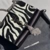 Saint Laurent Satin & Zebra Sequins Kate Chain Bag (2018)