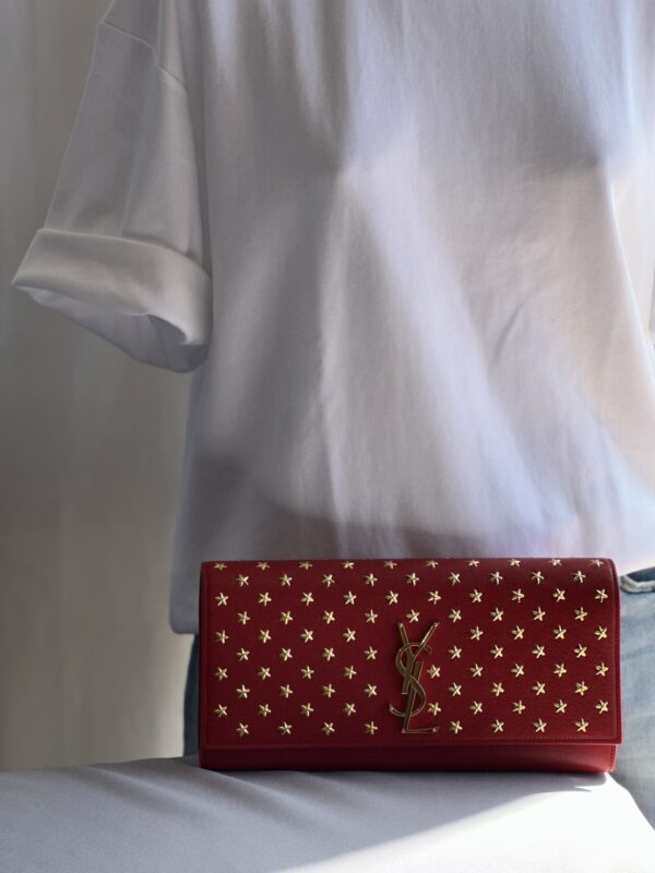 Saint Laurent Red Heart Studs Kate Pochette (2015)