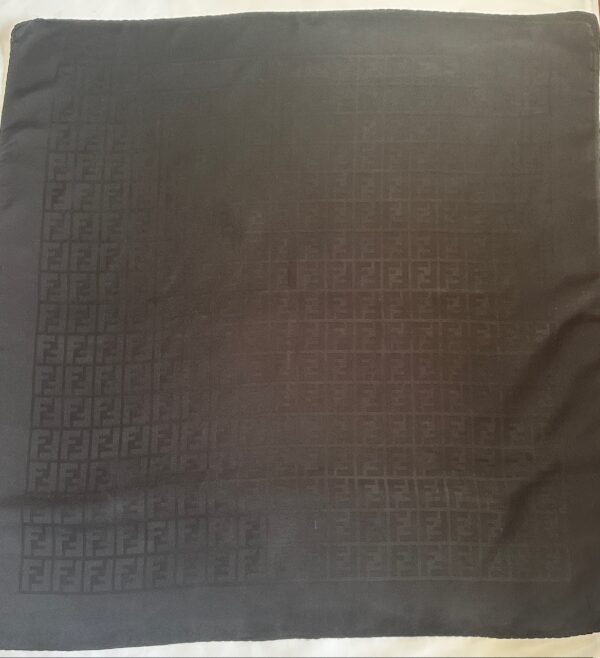 Fendi Black Monogram Zucca Foulard (anni ‘80/90)