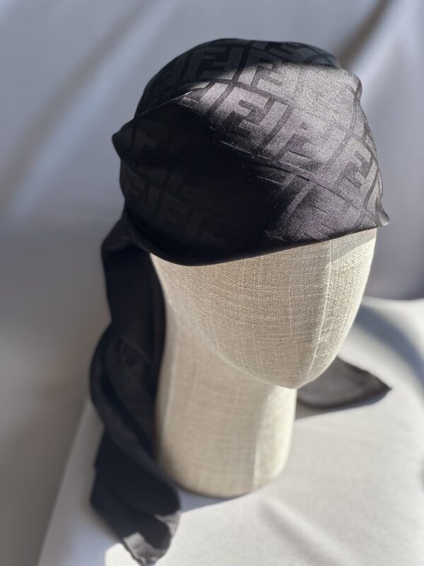 Fendi Black Monogram Zucca Foulard (anni ‘80/90)