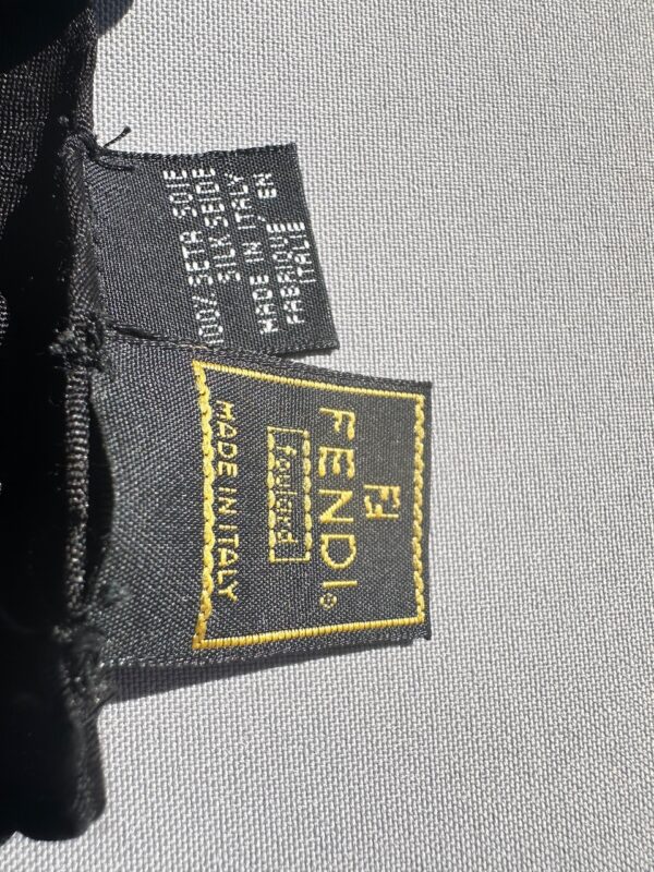 Fendi Black Monogram Zucca Foulard (anni ‘80/90)