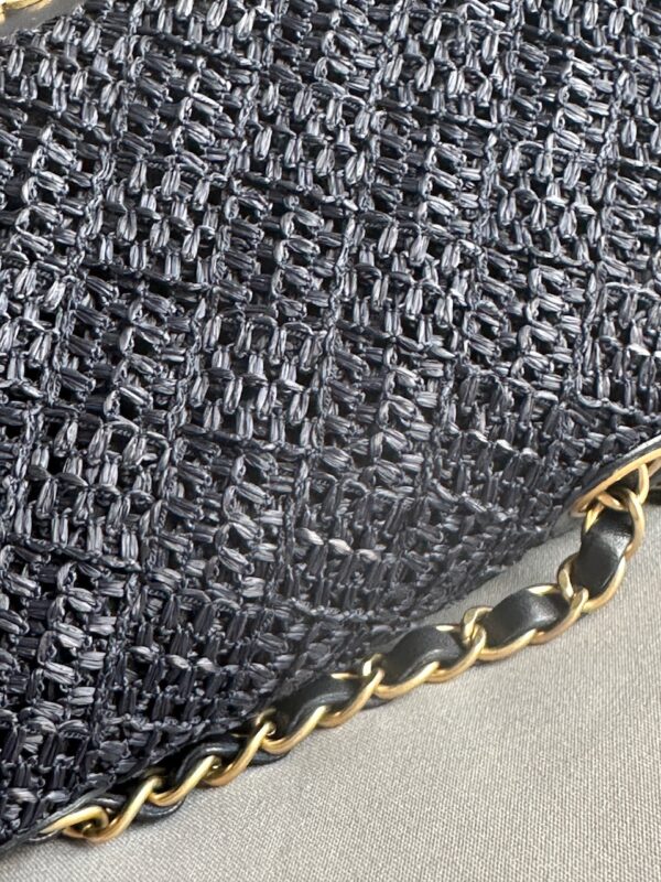 Chanel Medium Timeless Bag in Raffia Blu (2013-2014)