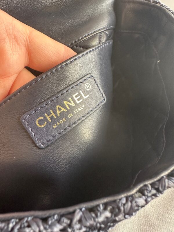 Chanel Medium Timeless Bag in Raffia Blu (2013-2014)