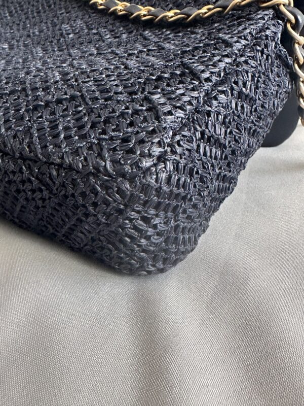 Chanel Medium Timeless Bag in Raffia Blu (2013-2014)