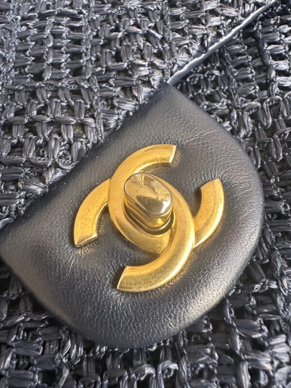 Chanel Medium Timeless Bag in Raffia Blu (2013-2014)
