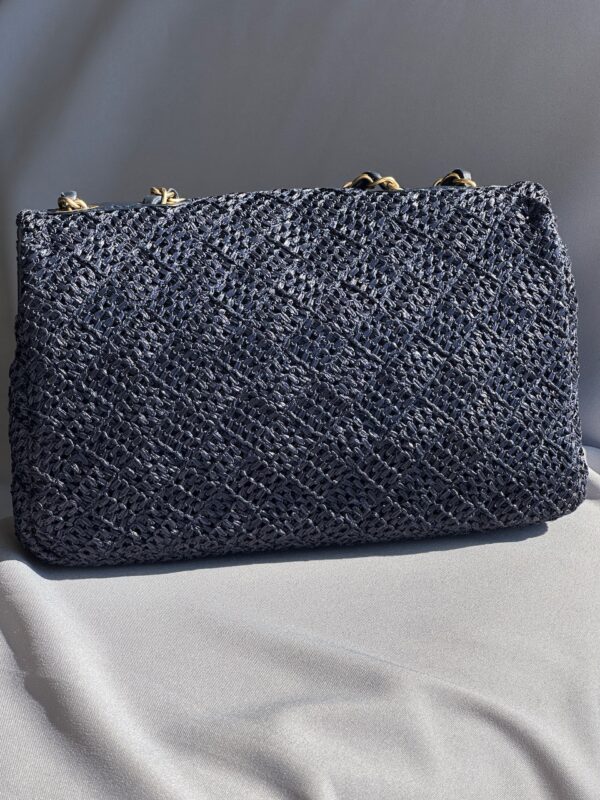 Chanel Medium Timeless Bag in Raffia Blu (2013-2014)