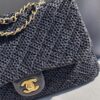 Chanel Medium Timeless Bag in Raffia Blu (2013-2014)