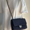 Chanel Medium Timeless Bag in Raffia Blu (2013-2014)