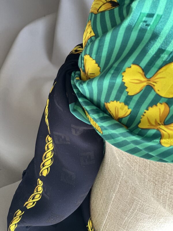 Fendi “La Pasta” Silk Foulard (anni ‘90)