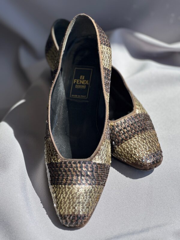 Fendi Pequin Vintage Décolleté (anni ‘80/‘90)