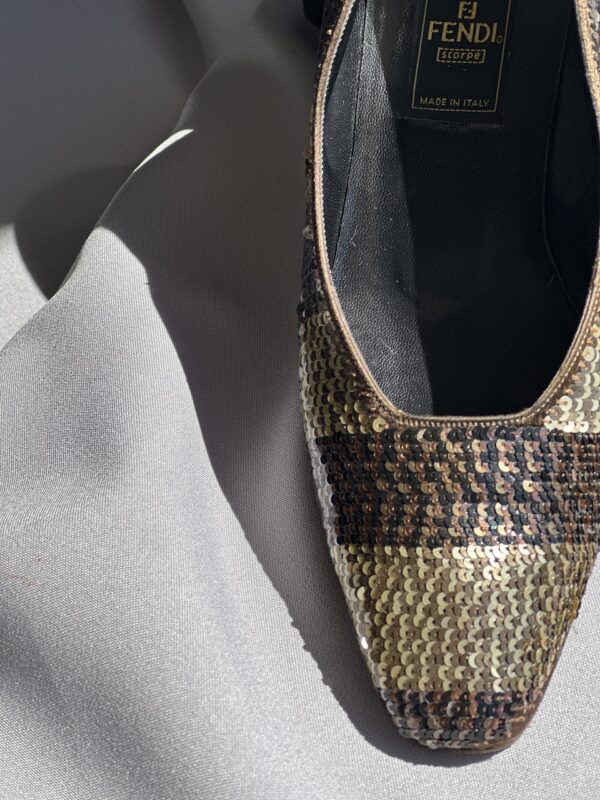 Fendi Pequin Vintage Décolleté (anni ‘80/‘90)