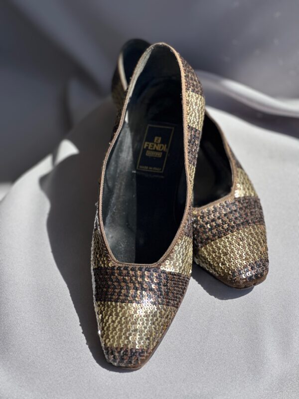 Fendi Pequin Vintage Décolleté (anni ‘80/‘90)