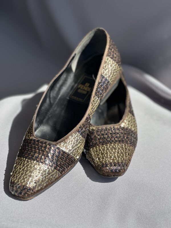 Fendi Pequin Vintage Décolleté (anni ‘80/‘90)