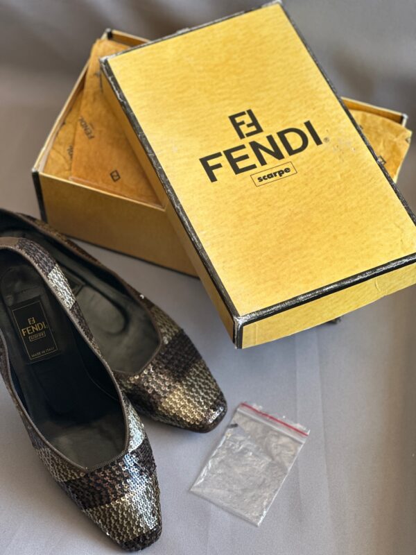 Fendi Pequin Vintage Décolleté (anni ‘80/‘90)