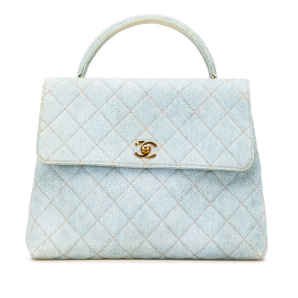 Chanel Denim Kelly Top Handle Bag (1996/1997)