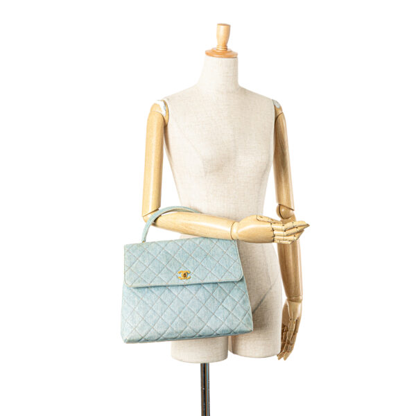 Chanel Denim Kelly Top Handle Bag (1996/1997)
