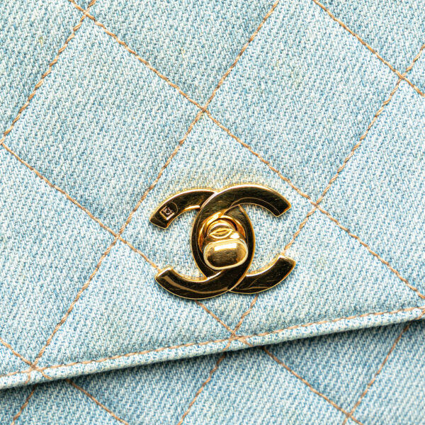 Chanel Denim Kelly Top Handle Bag (1996/1997)