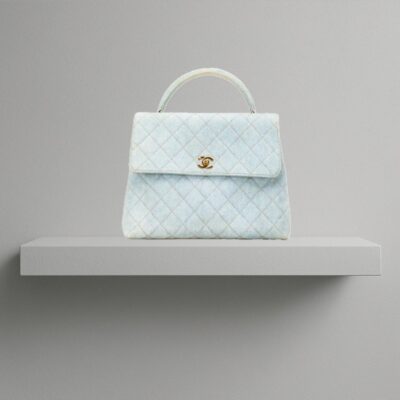 Chanel Denim Kelly Top Handle Bag (1996/1997)
