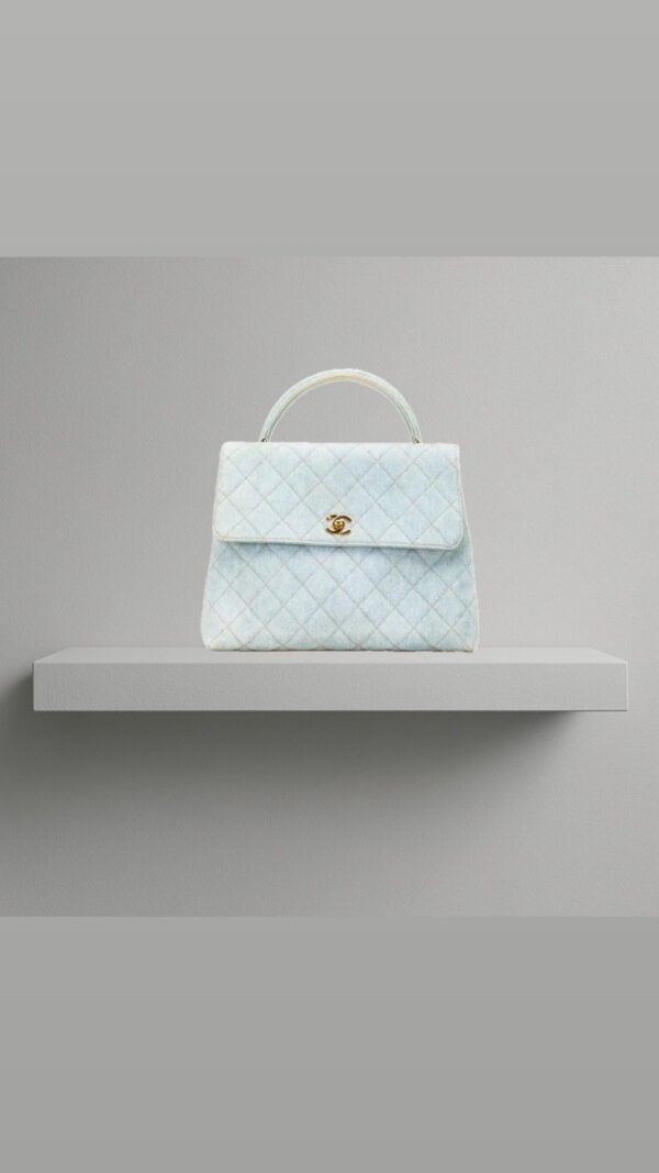 Chanel Denim Kelly Top Handle Bag (1996/1997)