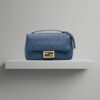 Fendi Baguette Blue Leather Zucca Bag (2023)