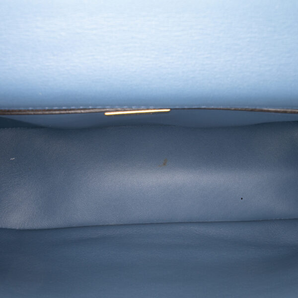 Fendi Baguette Blue Leather Zucca Bag (2023)
