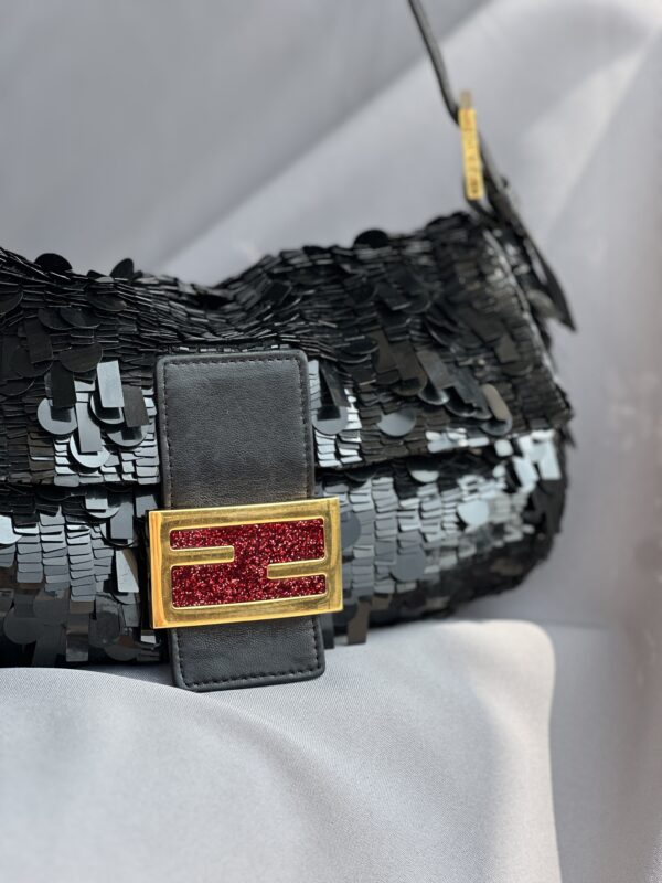 Fendi Black Sequin Baguette (2000)