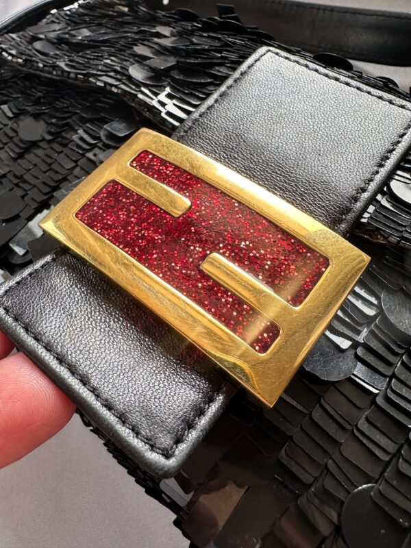 Fendi Black Sequin Baguette (2000)