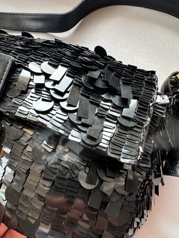 Fendi Black Sequin Baguette (2000)