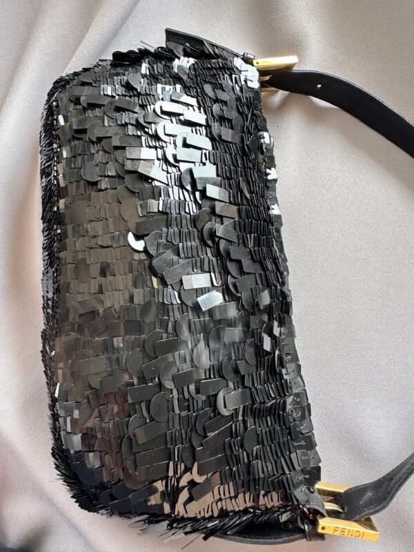 Fendi Black Sequin Baguette (2000)