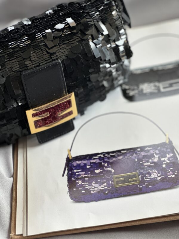 Fendi Black Sequin Baguette (2000)
