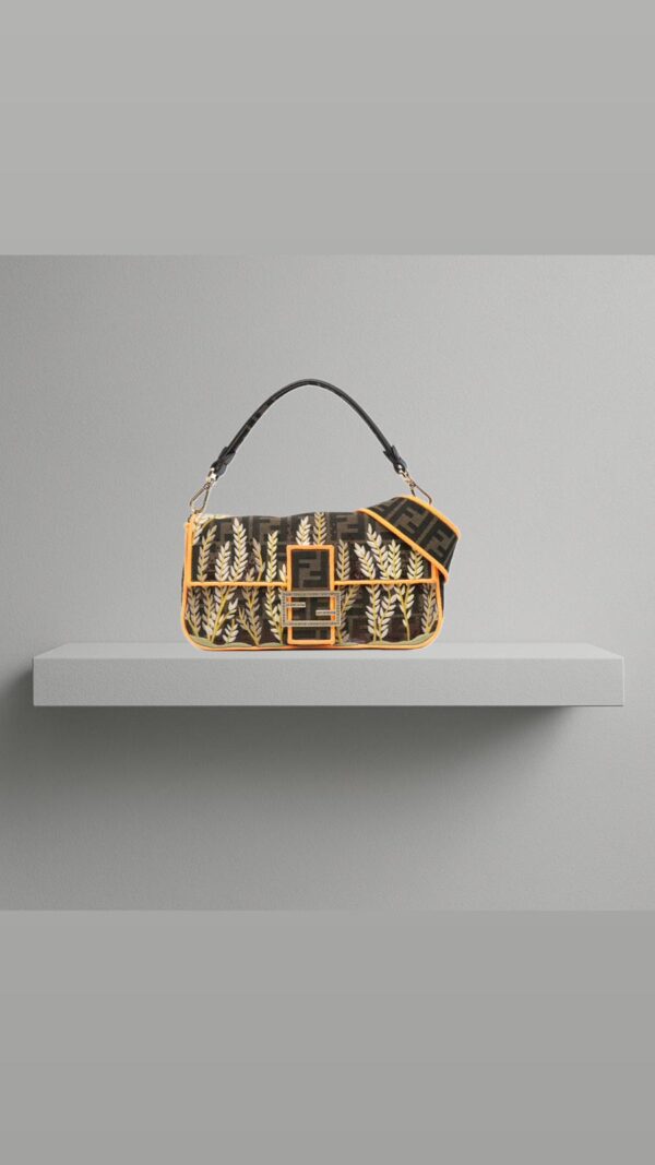 Fendi Zucca Embroidered Canvas Baguette (2019)