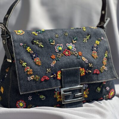 Fendi Beaded Denim Mamma Baguette (2000)