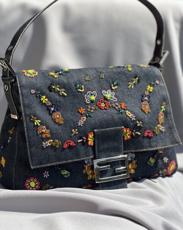 Fendi Beaded Denim Mamma Baguette (2000)