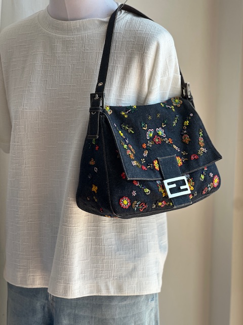 Fendi Beaded Denim Mamma Baguette (2000)
