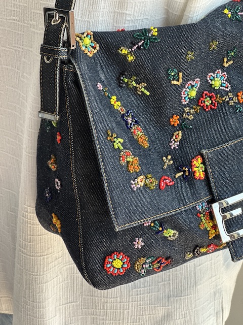 Fendi Beaded Denim Mamma Baguette (2000)
