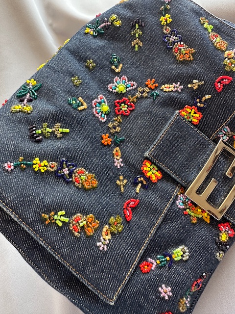 Fendi Beaded Denim Mamma Baguette (2000)