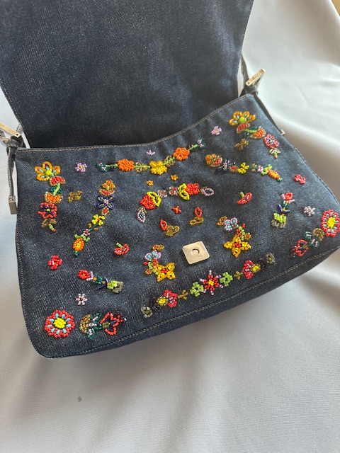 Fendi Beaded Denim Mamma Baguette (2000)