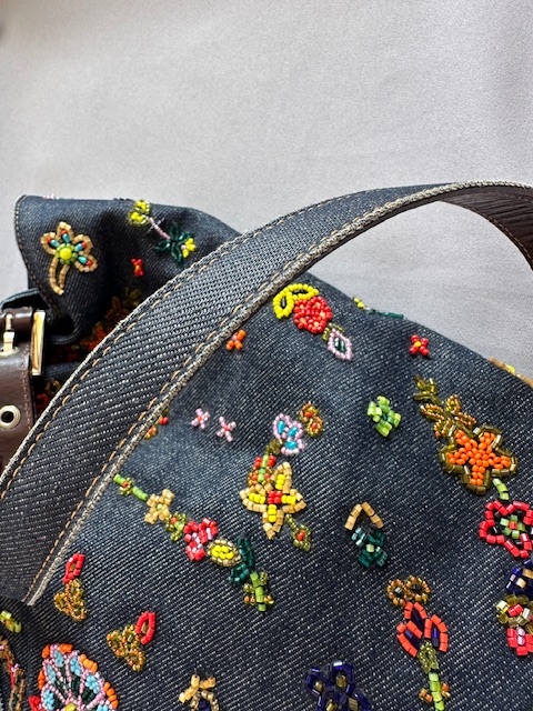 Fendi Beaded Denim Mamma Baguette (2000)