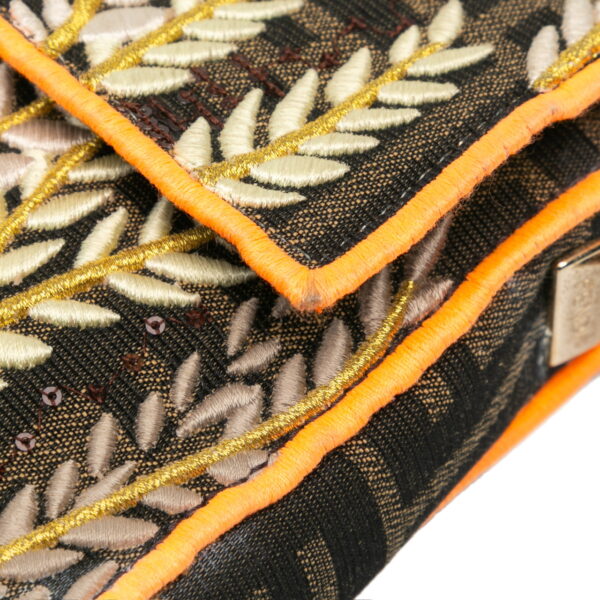 Fendi Zucca Embroidered Canvas Baguette (2019)