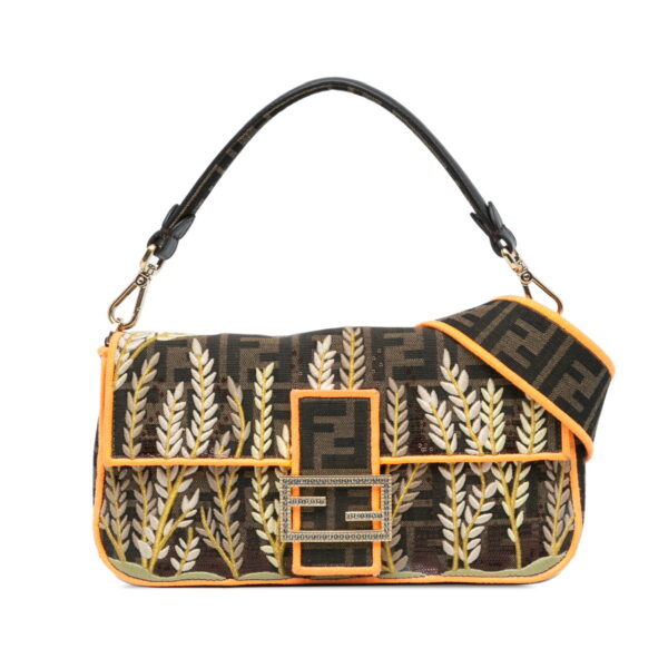 Fendi Zucca Embroidered Canvas Baguette (2019)