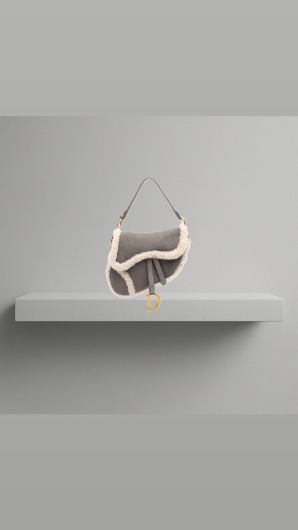 Christian Dior Shearling Saddle Bag (2020)
