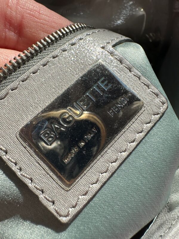 Fendi Grey Lamé Baguette (2012)