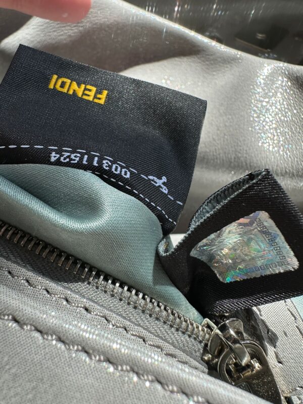 Fendi Grey Lamé Baguette (2012)