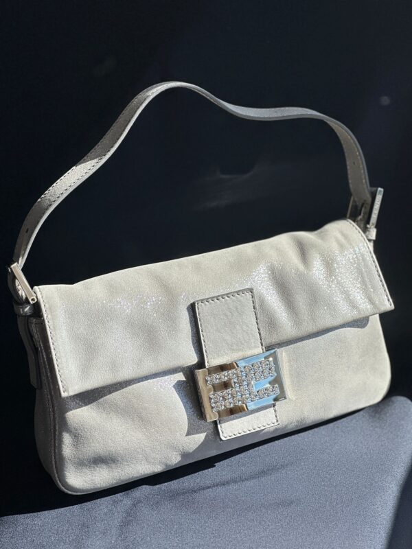 Fendi Grey Lamé Baguette (2012)